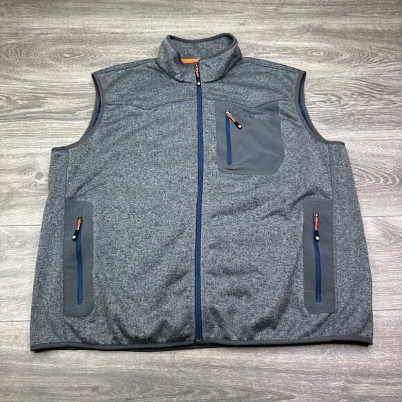 Schnee's Bozeman Montana Convert Vest Men's XL Gray Fleece Lined Tech Outdoors - Picture 1 of 14